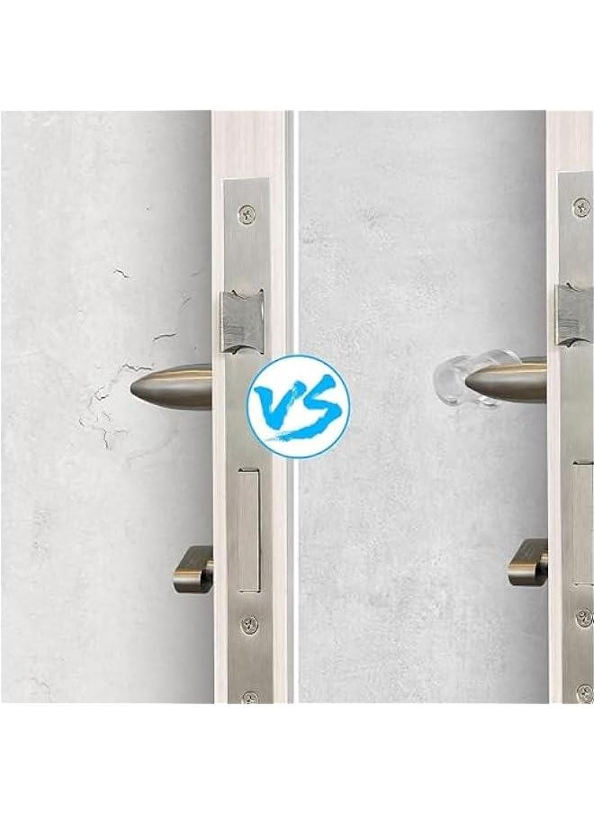 MOXO Door Handle Stopper Wall Protector Clear Rubber Door Stopper PVC Door Handle Guard Door Handle Bumper for Cabinet Furniture Home Office(Transparent 10 Pack)  - Image 5