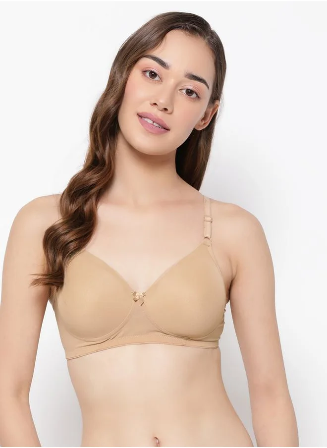 كلوفيا Padded Non-Wired Full Cup T-Shirt Bra by Styli