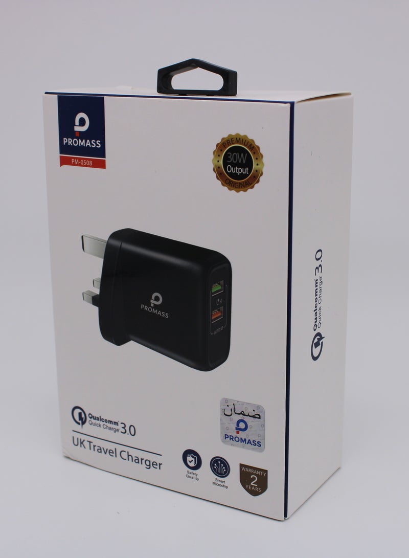 PROMASS Charge Adapter Qualcomm 3.0 UK Travel Charger - Image 2