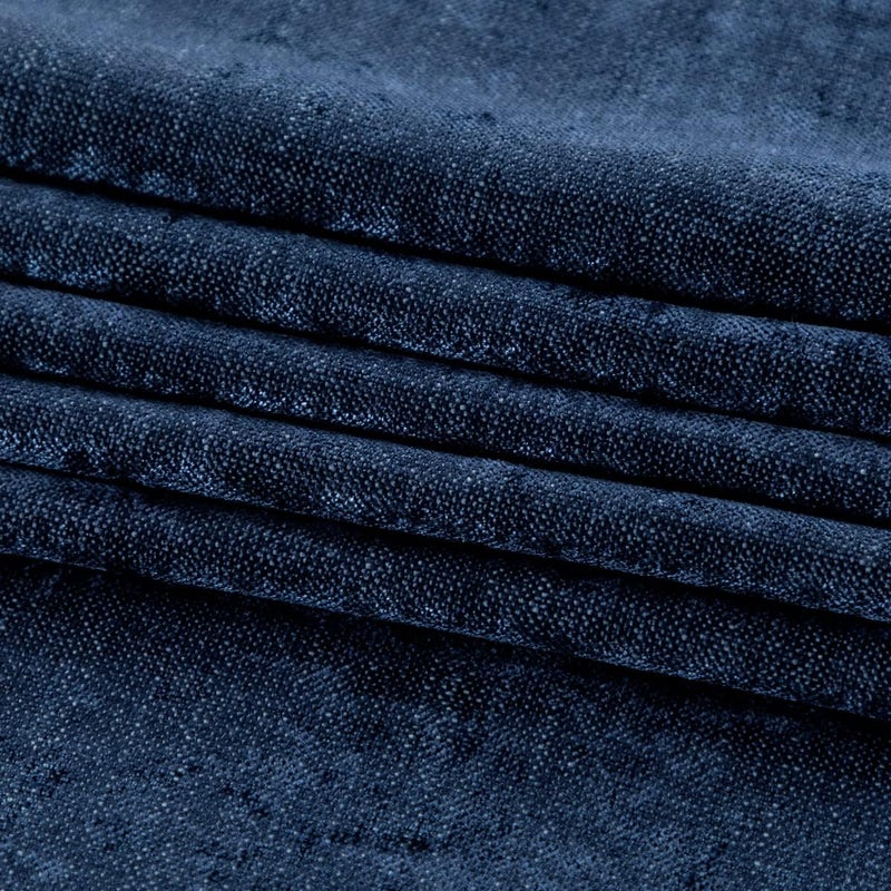 AMBERIS Bed Runner Dark Blue, Chenille Soft No Fading Modern Bed Scarf - Image 5