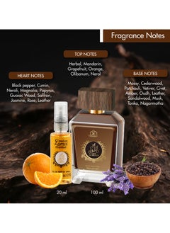 Creation Lamis Orientals Men Eau De Parfum Gift Set 4x20ml - Atar AL Afraah, Jawharat AL Afraah, Oud AL Mlouk, Alhob Quloh | Long-Lasting Floral, Bergamot, Fresh and Green Spicy Notes  - Image 5