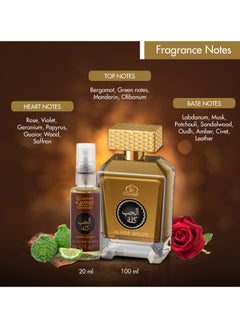 Creation Lamis Orientals Men Eau De Parfum Gift Set 4x20ml - Atar AL Afraah, Jawharat AL Afraah, Oud AL Mlouk, Alhob Quloh | Long-Lasting Floral, Bergamot, Fresh and Green Spicy Notes  - Image 4