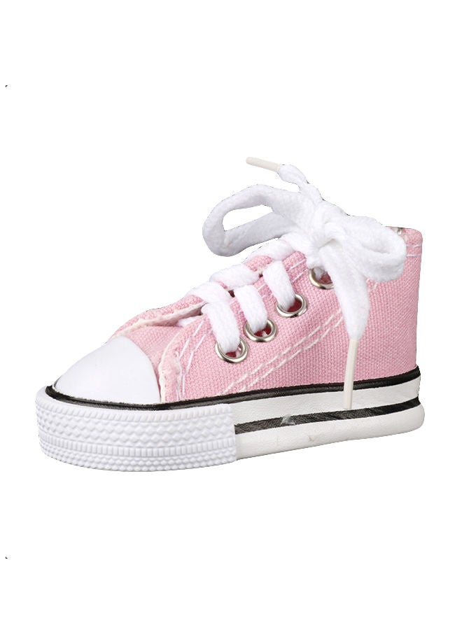 إسكدنيا سلسلة مفاتيح مزينة بحذاء من القماش الكتاني