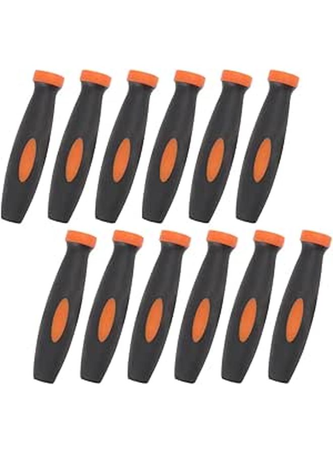 12Pcs Woodworking File Handles Dual Color Rubber Grip Replacement Set - Image 1