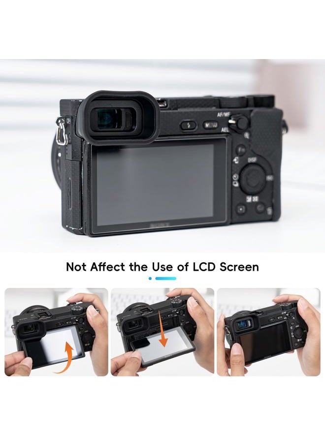 Kiorafoto Soft Silicon Camera Viewfinder Eyecup Eyepiece Eyeshade for Sony A6000 A6100 A6300 Eye Cup Protector Replaces Sony FDA-EP10 - Image 4