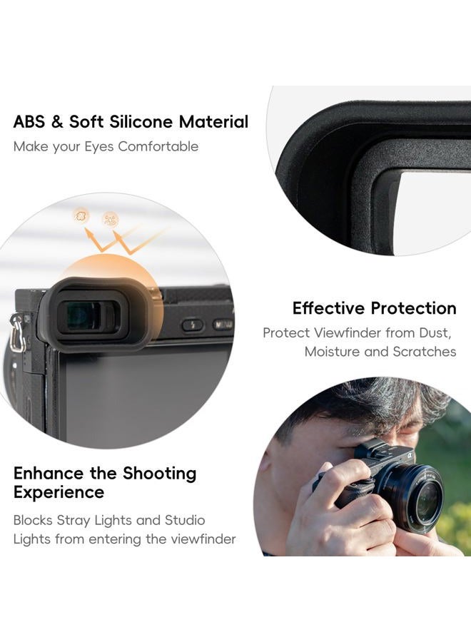Kiorafoto Soft Silicon Camera Viewfinder Eyecup Eyepiece Eyeshade for Sony A6000 A6100 A6300 Eye Cup Protector Replaces Sony FDA-EP10 - Image 3