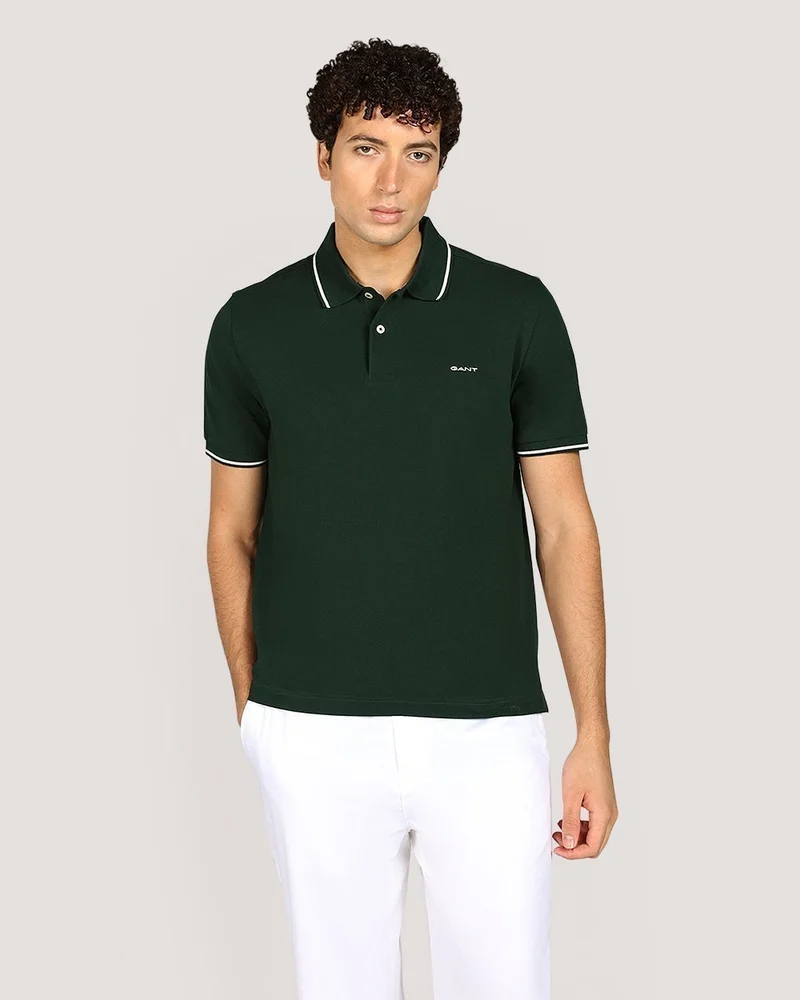 GANT Tipping Short Sleeve Piqué Polo Shirt
