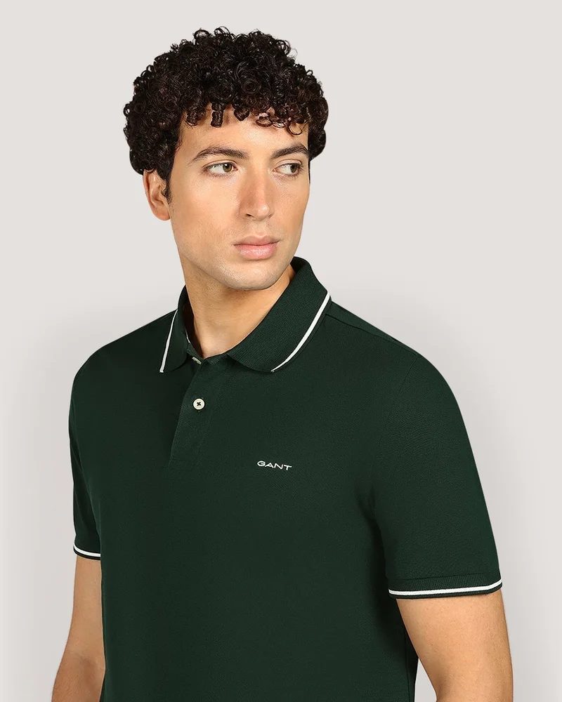 GANT Tipping Short Sleeve Piqué Polo Shirt