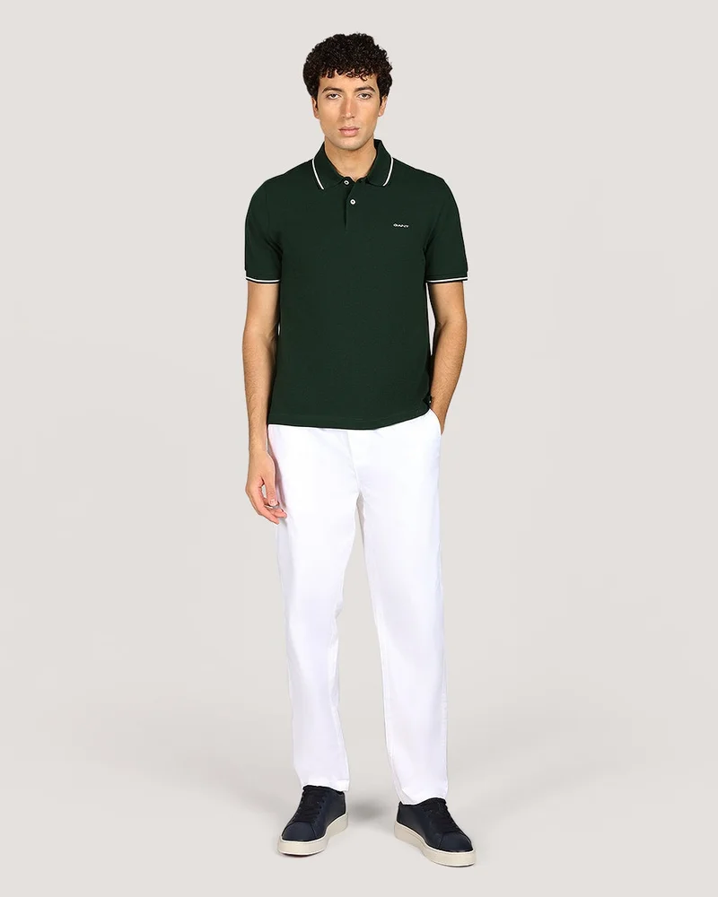GANT Tipping Short Sleeve Piqué Polo Shirt
