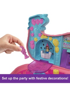 Polly Pocket 2-In-1 Travel Toy Playset, Animal Toy With 2 Dolls & Birthday Accessories, Puppy Party Large Compact  - Image 4