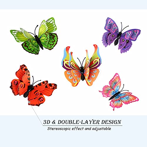 OPSEAM Butterfly Wall Decor 24/48 PCS, 3D Butterflies Stickers for Party Decorations with Magnets(Colorful, 48) - Image 3