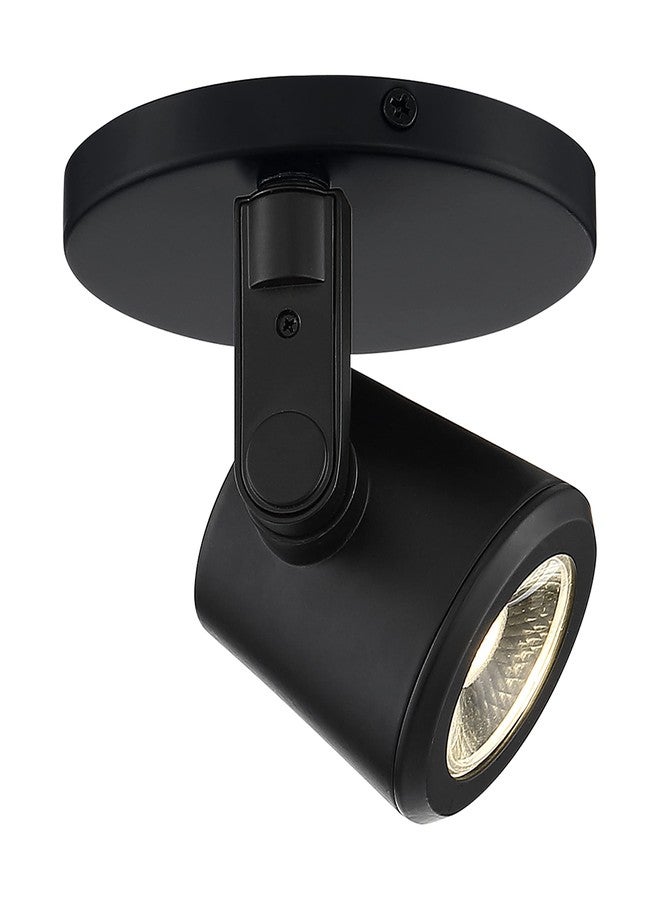 نوفو مصباح سقف وجدار أحادي النقطة قابل للتعديل من نوع Nuvo Lighting 62/1107 بقوة 12 واط بتقنية LED، أسود اللون - Image 1