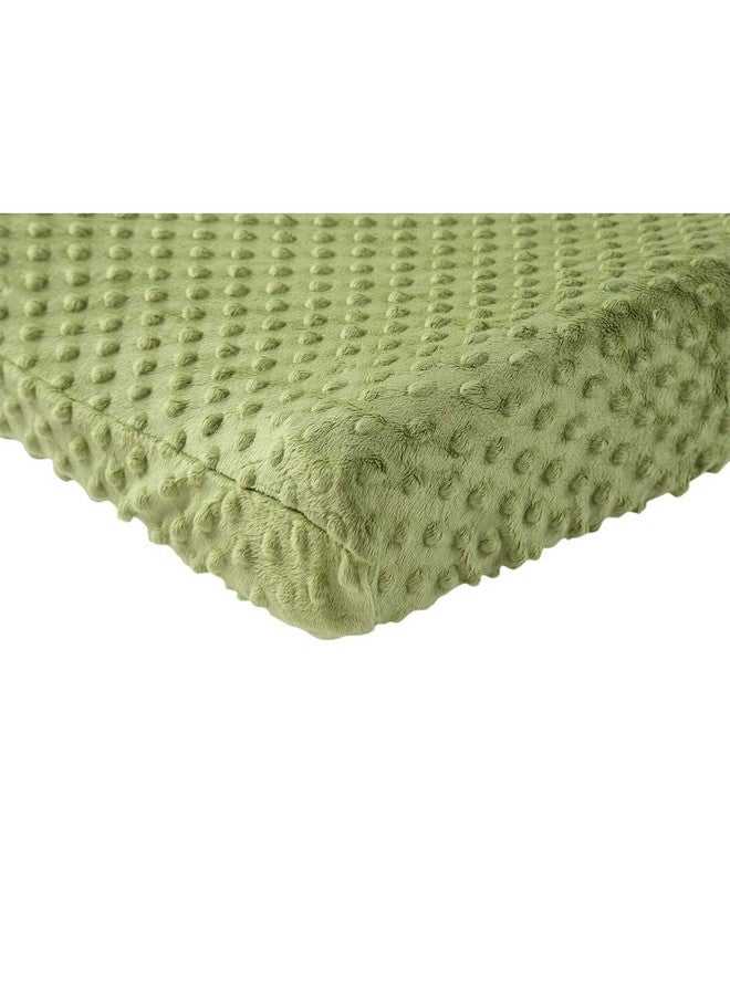 QUENESS Baby Changing Pad Cover, Super Soft Plush Dot Diaper Changing Table Covers for Baby Girls and Boys, Ultra Comfortable, Safe for Babies, Fit 32"/34'' x 16" Pad (Sage) - Image 4