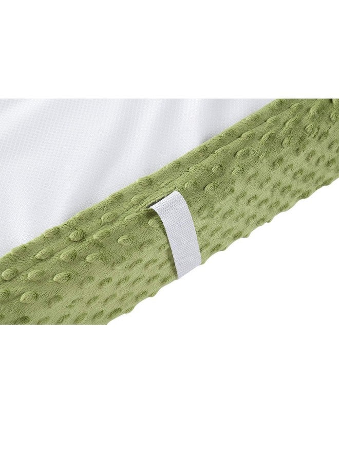 QUENESS Baby Changing Pad Cover, Super Soft Plush Dot Diaper Changing Table Covers for Baby Girls and Boys, Ultra Comfortable, Safe for Babies, Fit 32"/34'' x 16" Pad (Sage) - Image 2