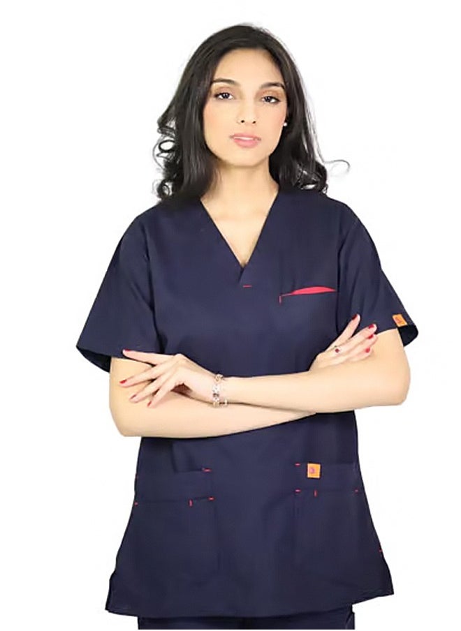 OXYGEN - Oxygen Unisex Scrub Set - Navy Blue B123 - Image 1