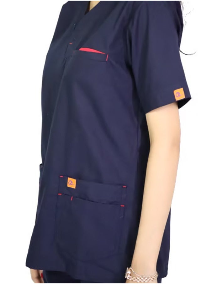 OXYGEN - Oxygen Unisex Scrub Set - Navy Blue B123 - Image 1