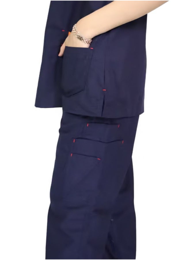OXYGEN - Oxygen Unisex Scrub Set - Navy Blue B123 - Image 1