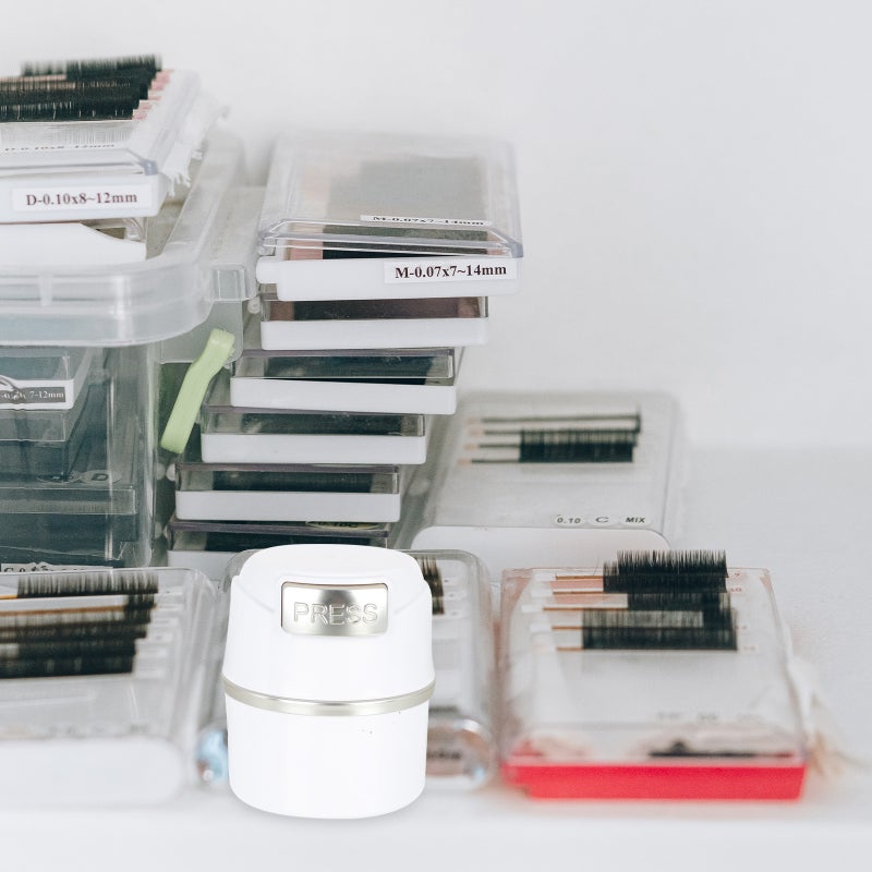 1Pc Eyelash Jar Sealed Organizer Storage Box - Image 3