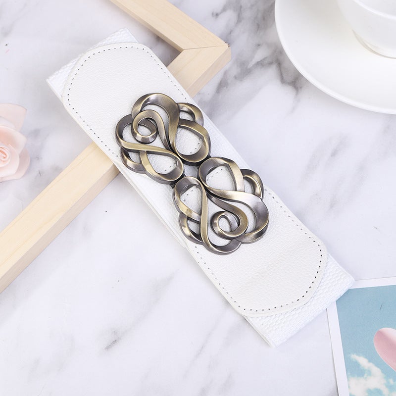 Ladies Elastic Waistband Fashion Belt for Coats CAMEL - Image 2