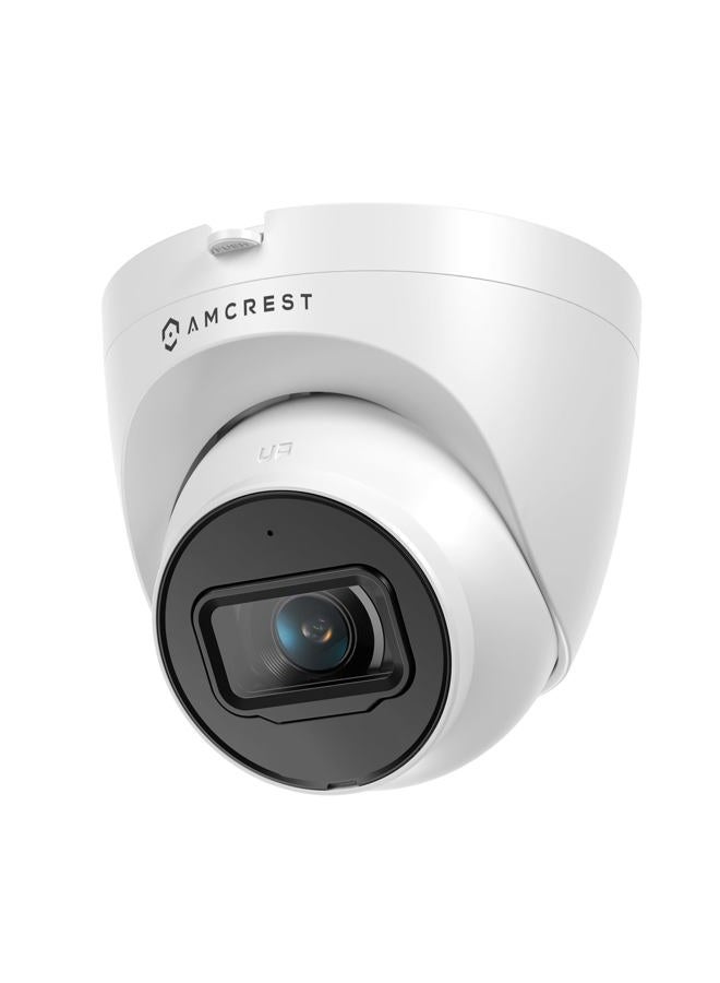 AMCREST 5MP UltraHD Outdoor Security IP Turret PoE Camera with Mic/Audio, 5-Megapixel, 98ft NightVision, 2.8mm Lens, IP67 Weatherproof, MicroSD Recording (256GB), White (IP5M-T1179EW-28MM) - Image 1