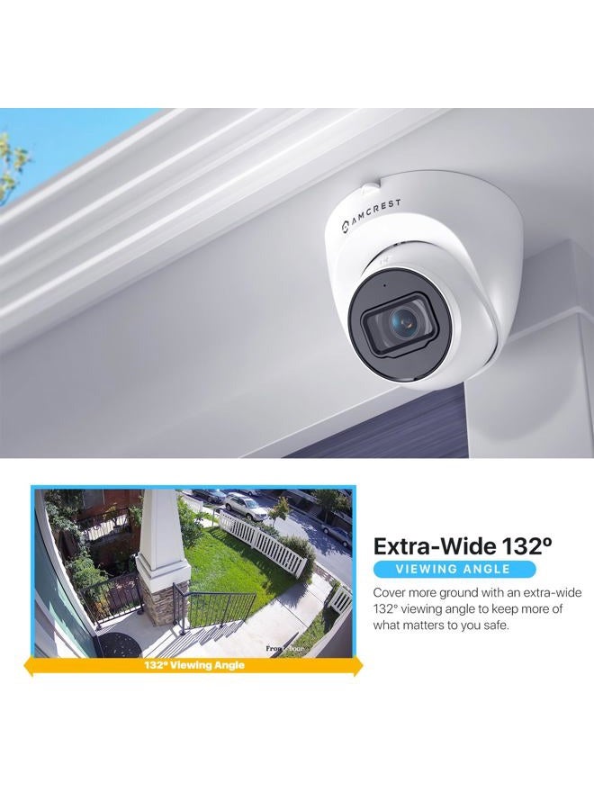 AMCREST 5MP UltraHD Outdoor Security IP Turret PoE Camera with Mic/Audio, 5-Megapixel, 98ft NightVision, 2.8mm Lens, IP67 Weatherproof, MicroSD Recording (256GB), White (IP5M-T1179EW-28MM) - Image 5