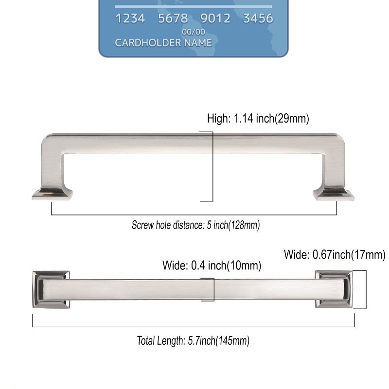 9BUILD 5 Inch 10 Pack Brushed Satin Nickel Cabinet Pulls Kitchen Cabinet Handles Kitchen Cabinet Hardware Kitchen Handles for Cabinets Cupboard Handles - Image 3