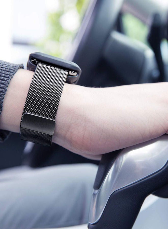 NIBEMINENT Stainless Steel Replacement Band For Apple iWatch Series 1, 2, 3 And 4 Black - Image 4
