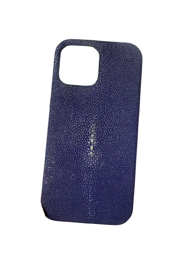 Pearl Fish Leather Case, Genuine Leather Anti Slip Shockproof Back Phone Cover, Lightweight And Durable Business Men Protective Case For Iphone 15 Plus, (1pc, Purple) 