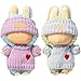 SHUOXUKE 2 Sets for Clothes 17cm15cm Outfits 4 Pieces Accessories Handcrafted Crochet Doll Clothes for Fashion Designer Ropa Collection with Hats Sweater Purple Blue - Image 2