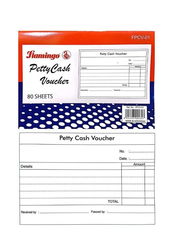 FLAMINGO - PETTY CASH VOUCHER A5 SIZE FLAMINGO - Image 1