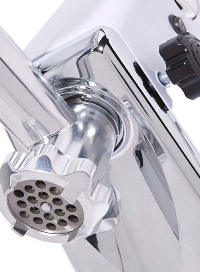 GEEPAS Electric Meat Grinder with Reverse Function Metal Cutting Plates Stainless Steel Blade Meat Mincer Sausage Maker 1200 W GMG746 White/Silver - Image 4