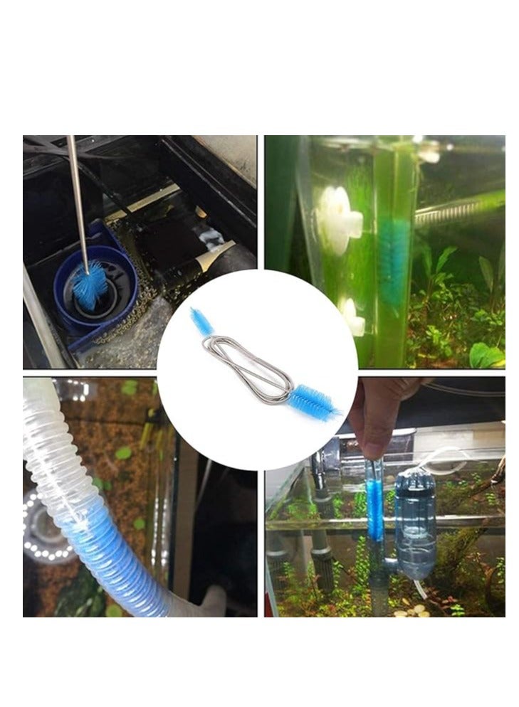 ايسيباي Aquarium Cleaning Brush, Stainless Flexible Cleaning Brush, Double Ended Fish Tank Tubes Filters Pipe Brush, Cleaners Pump Hose Brush, Suitable For Home Fish Tank Drain Pipes Tube Cleaning - Image 4
