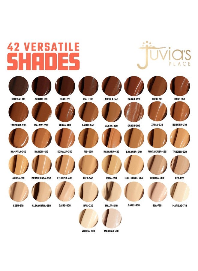 Juvia's Place I Am Magic Velvety Matte Liquid Foundation 440 - Savanna - Tan w/Cool, Olive Undertone, Makeup Foundation Full Coverage, Lightweight, Long Wear, Velvety Matte Finish - Image 3