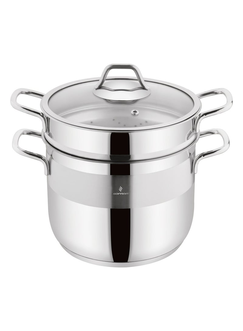 سوفرام قدر طبخ سباجيتي سوفرام استيل تركي مقاس 20 سم - Image 2