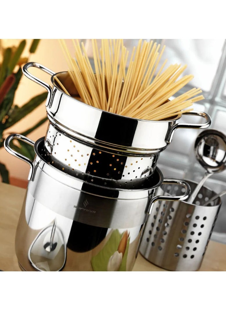 Sofram Spaghetti cookware stainless steel set 3 pcs 20 cm  - Image 2