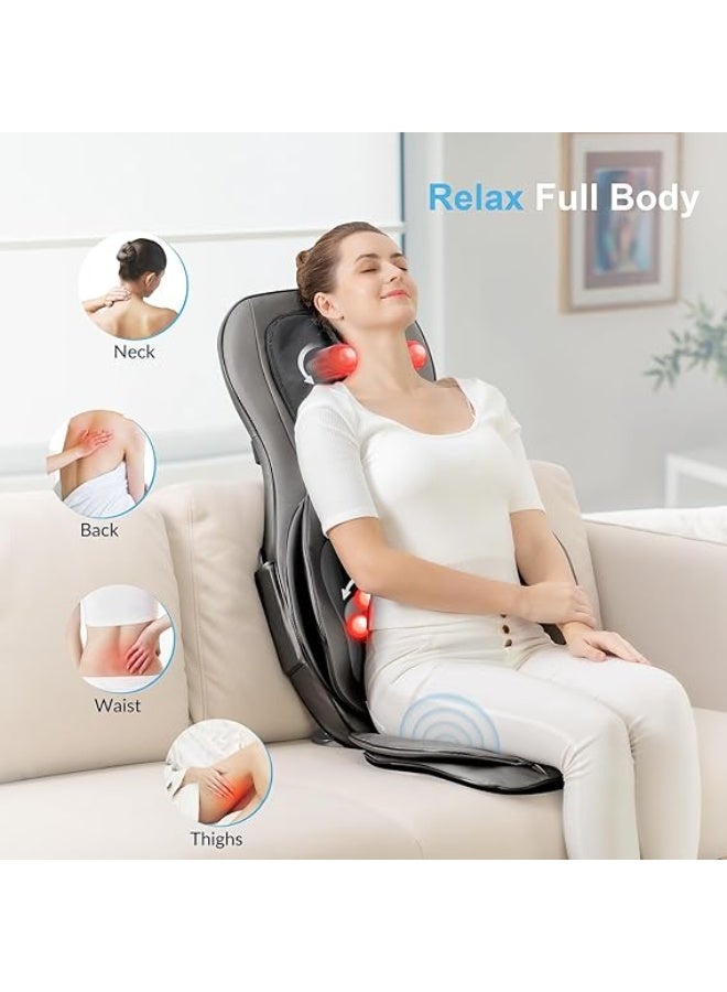 COMFIER Shiatsu Neck Back Massager with Heat, 2D ro 3D Kneading Massage Chair Pad, Adjustable Neck Massage,Seat Massager for Full Body Relaxation, Christmas Gifts for Dad Mom Women Men,Dark Gray - Image 2
