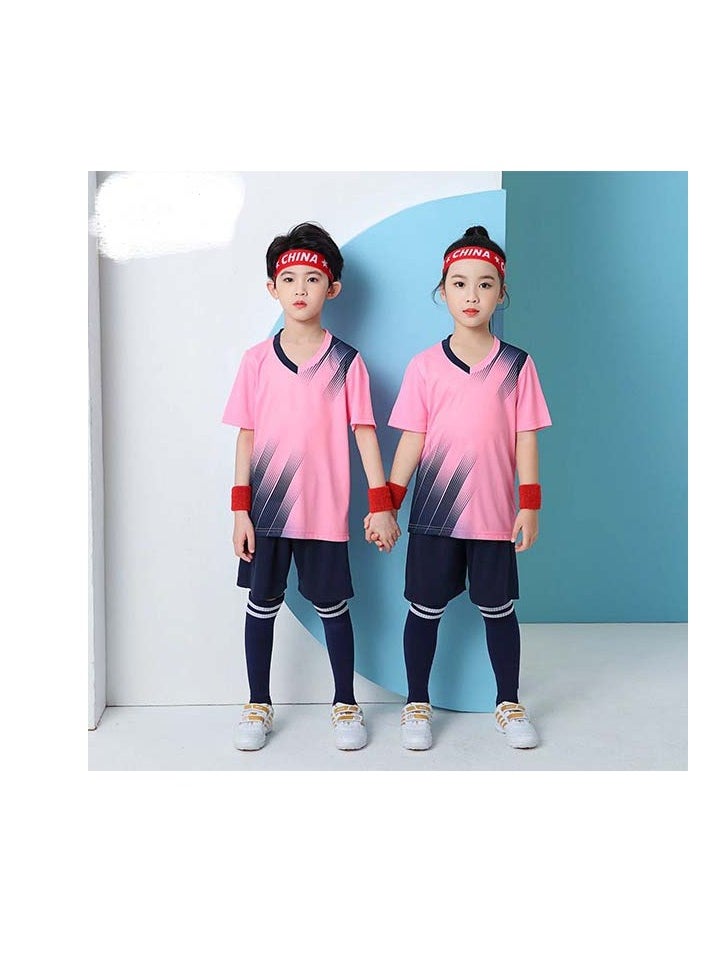 Taiahiro - New two-piece soccer suit for children and adults printed gradual change color quick-drying sports jerseys game training uniforms - Image 1