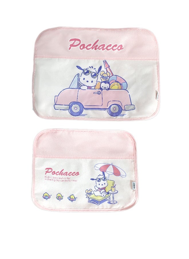 Miniso Organize your clothes with these 2 Pochacco-themed storage bags. 