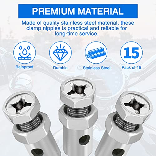 Tongze 15pcs Brake/Throttle Cable Ends: 1/8" Universal Cable Stop Clamp Repair Parts for Go-kart| Bicycle| Motorcycle| Scooter| Motorized Bike| Garden Tractor| Lawn Mower - Image 3