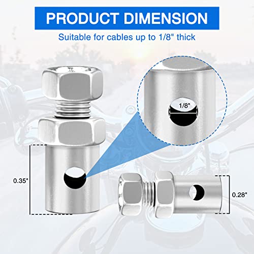 Tongze 15pcs Brake/Throttle Cable Ends: 1/8" Universal Cable Stop Clamp Repair Parts for Go-kart| Bicycle| Motorcycle| Scooter| Motorized Bike| Garden Tractor| Lawn Mower - Image 2