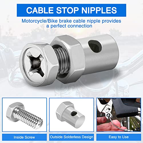 Tongze 15pcs Brake/Throttle Cable Ends: 1/8" Universal Cable Stop Clamp Repair Parts for Go-kart| Bicycle| Motorcycle| Scooter| Motorized Bike| Garden Tractor| Lawn Mower - Image 4
