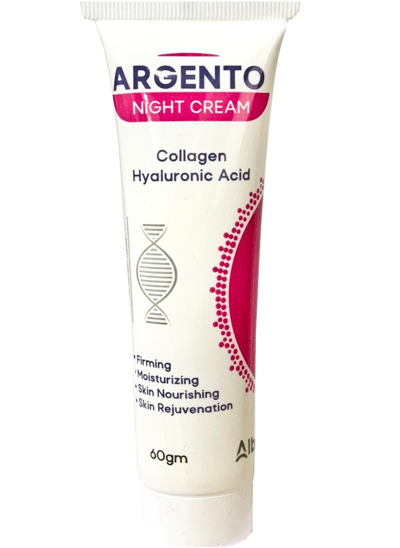 ARGENTO ARGENTO Night Cream Collagen Hyaluronic Acid 60 GM  - Image 1