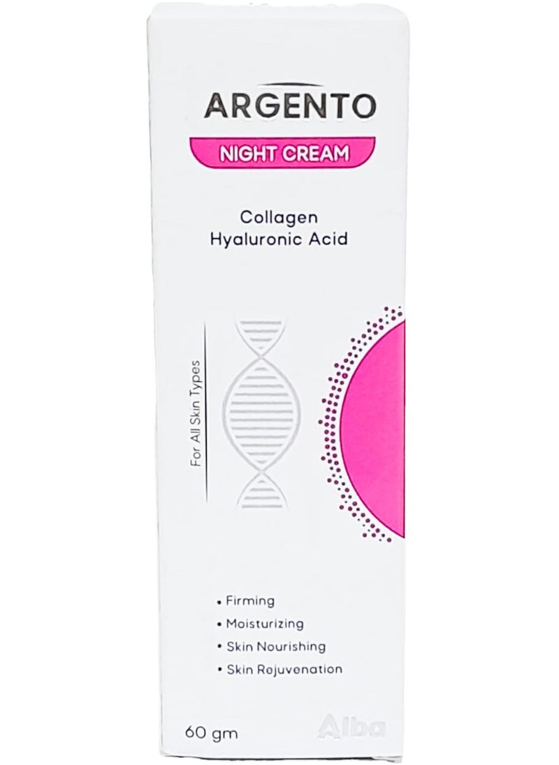 ARGENTO ARGENTO Night Cream Collagen Hyaluronic Acid 60 GM  - Image 2