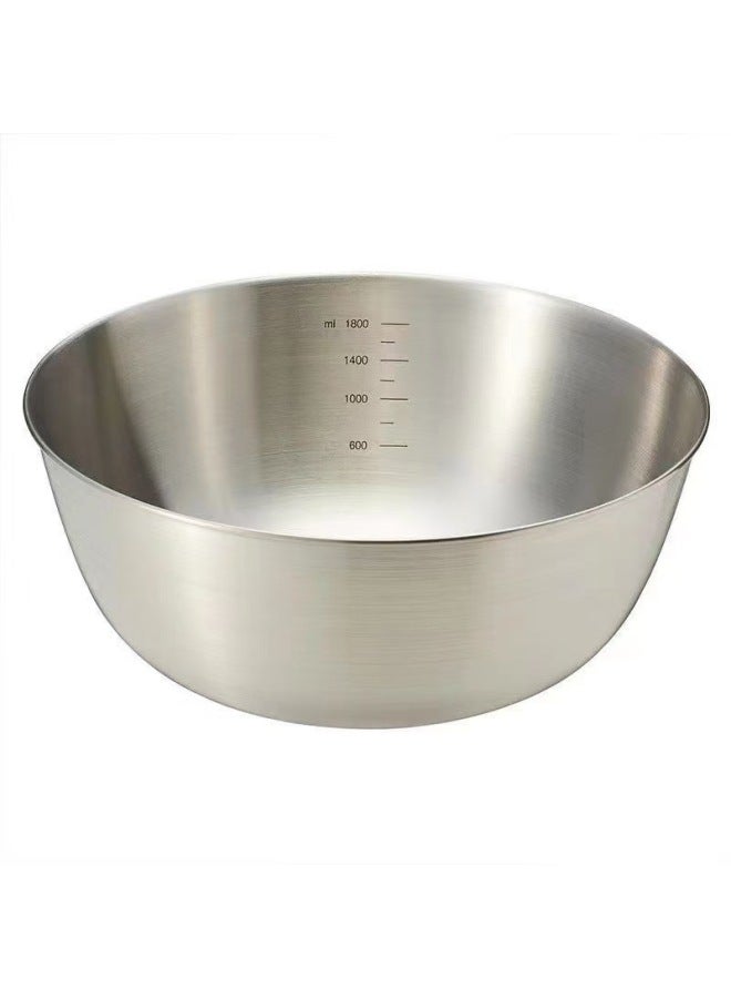 Colorful Stainless Steel Basin Food Grade And Basin Household Kitchen Non-stick Dough Kneading Basin Egg Baking Basin Special-Specifications:True Color-Color:25cm - Image 1