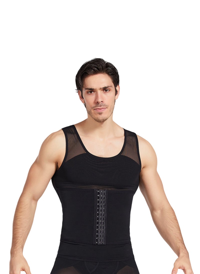 NOVOLAN NOVOLAN Men's Shapewear Garment Button-Up Adjustable Tummy Control Corset Chest Belt Collection Stereotyped Vest Invisible Breathable Fabric, Compression Back Support Versatile Easy to Wear  - Image 1