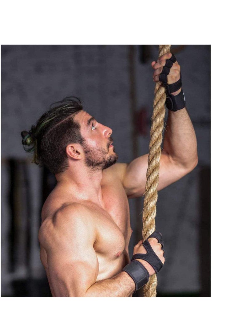 SYOSI قفازات تدريب رياضية مع دعم للمعصم للياقة البدنية، رفع الأثقال، تمارين الصالة الرياضية ورفع الأثقال، حشوة سيليكون، سحب، بدون بثور، للرجال والنساء، قبضة قوية - Image 4