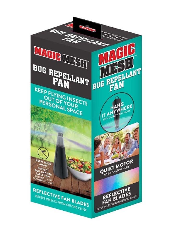 Magic Mesh Reflective Blades Quiet Motor Compact Bug Repellent Fan Black MM761006  - Image 5