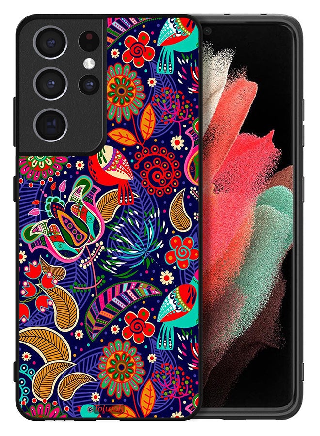 Tolwak Samsung Galaxy S21 Ultra 5G Protective Case Cover Birds And Floral Pattern - Image 2