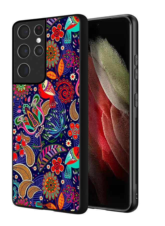 Tolwak Samsung Galaxy S21 Ultra 5G Protective Case Cover Birds And Floral Pattern - Image 1