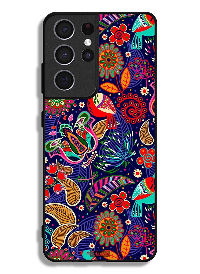 Tolwak Samsung Galaxy S21 Ultra 5G Protective Case Cover Birds And Floral Pattern - Image 3